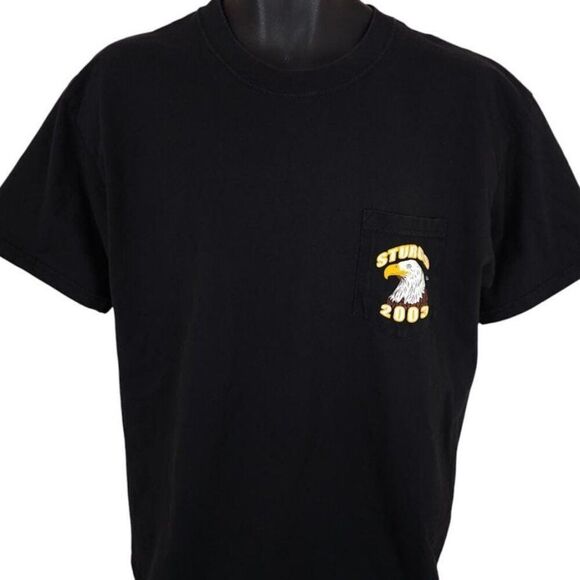 Vintage Sturgis T Shirt Mens Size Large Black Y2K 2003 Black Hills Rally - Picture 2 of 6